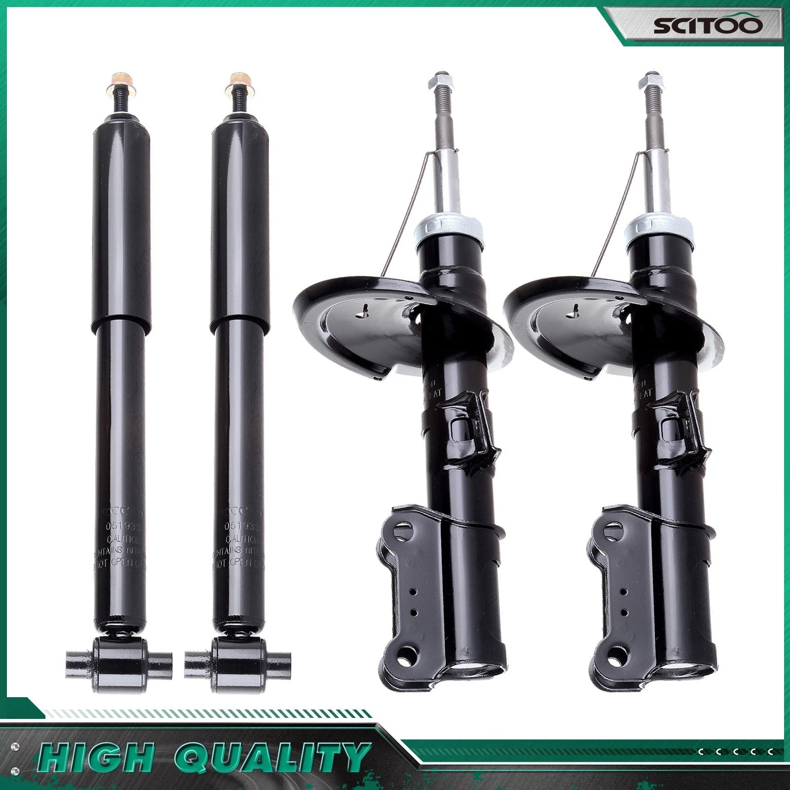 Set of 4 Front Rear Shocks Struts for Volvo S60 S80 V70 (1999–2009)