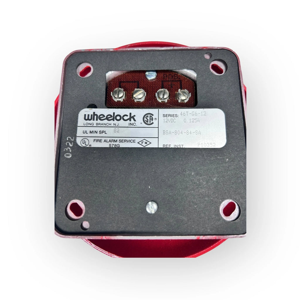 Vibrating Fire Alarm 6'' for Wheelock 46T-G6-12-R (Indoor/Outdoor)