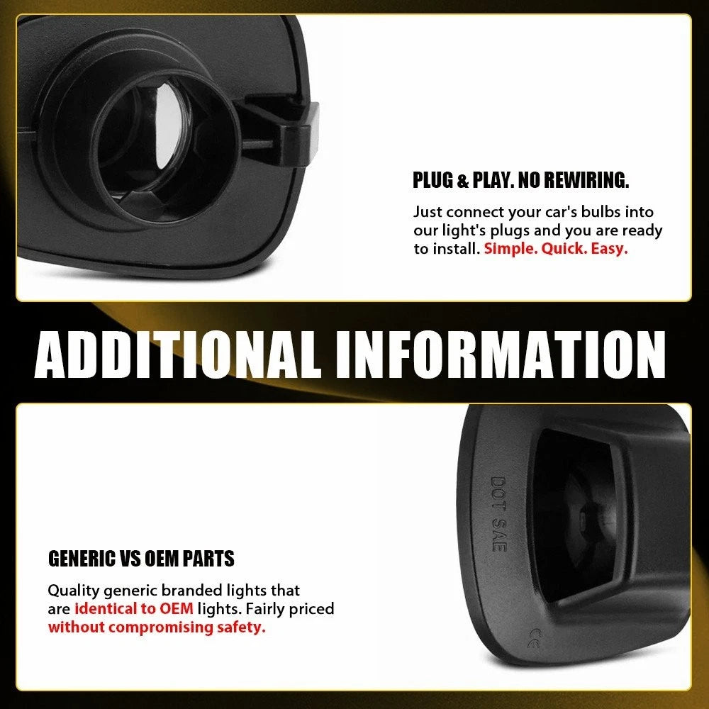 2X License Plate Light Housing Cover for Dodge Dakota (1997–2010) EXV