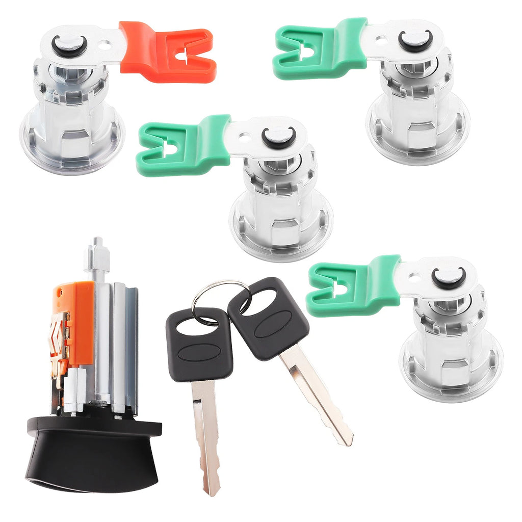 Ignition Lock Cylinder Door Lock Set & 2 Keys for Ford Econoline E150 (1992–2014)