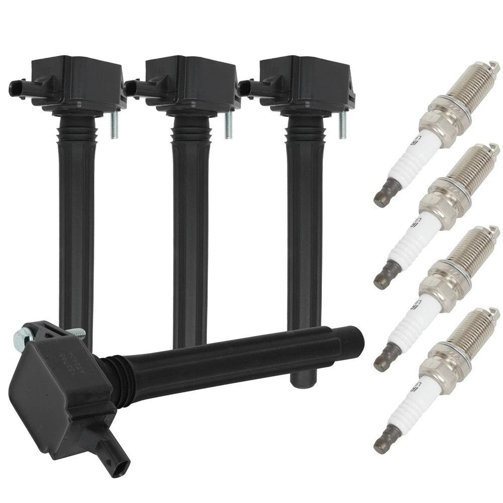 Set of 4 Ignition Coils & 4 Iridium Spark Plugs for Chrysler 200 (2015–2017)