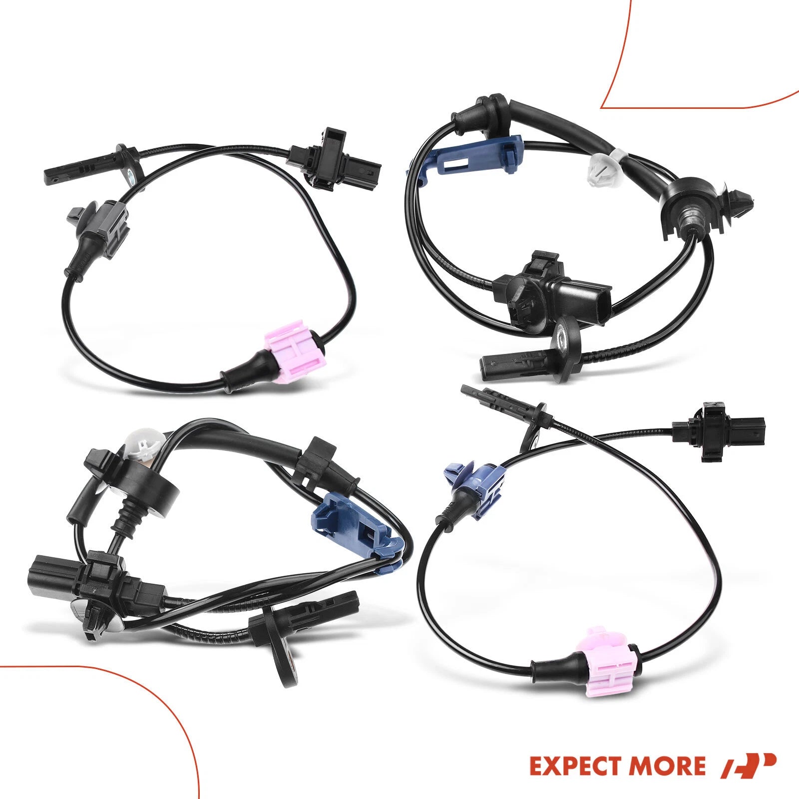 Set of 4 ABS Wheel Speed Sensors for Honda CR-V (2014–2016) FWD