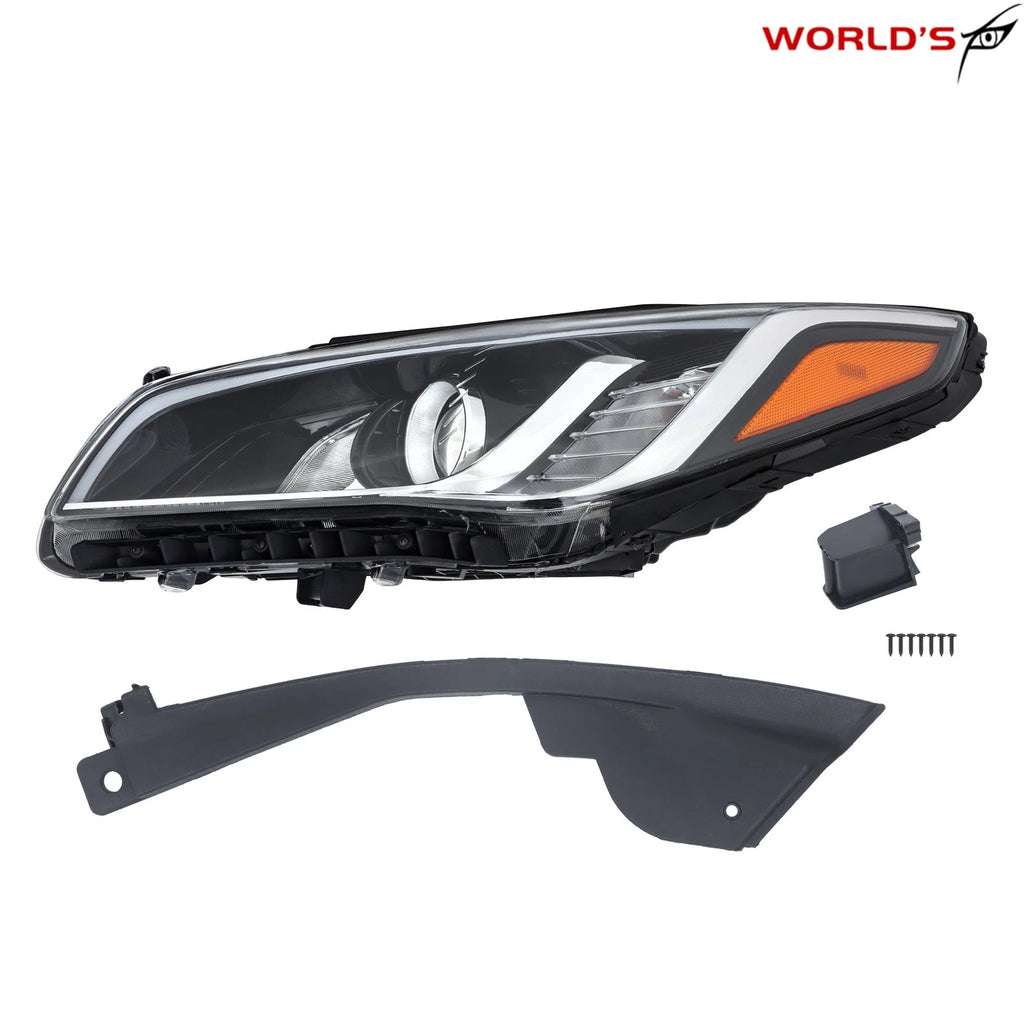 Headlight Assembly for Hyundai Sonata (2015–2017) Halogen Clear Lens Left