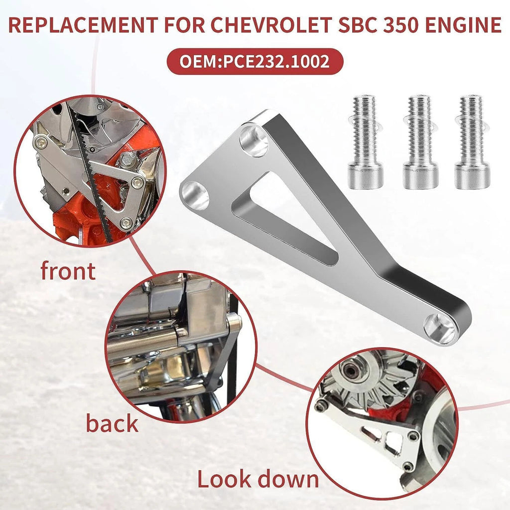 Long Water Pump Alternator Bracket Kit for SBC Chevy 350 (1969–1986)
