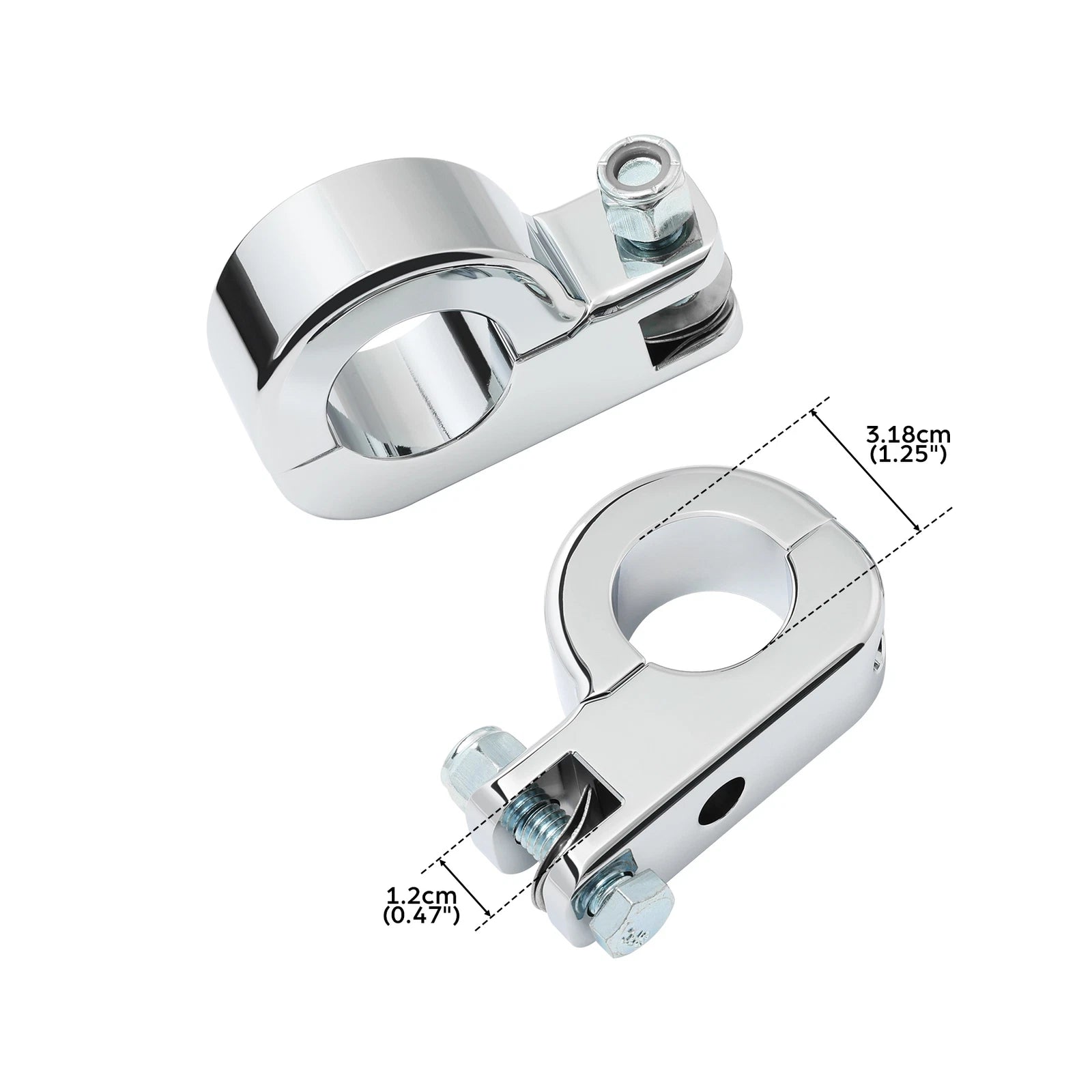 Chrome Foot Pegs Mounting Kit for Harley Touring (1-1/4")