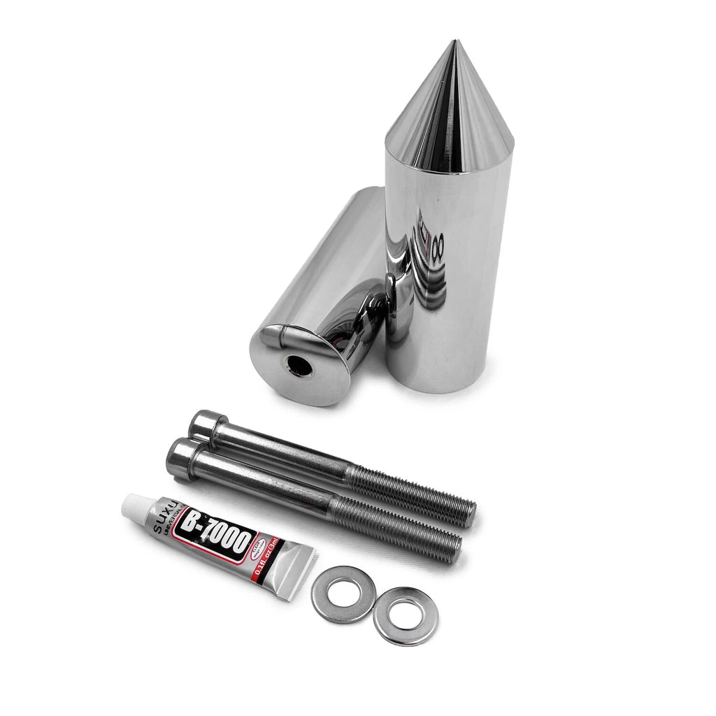 Chrome Extended Spike Frame Sliders for Honda CBR 600 F2 F3 (1991–1998)