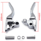 Chrome Smooth Shorty Brake Clutch Levers for Harley Touring Trike (2008–2013)