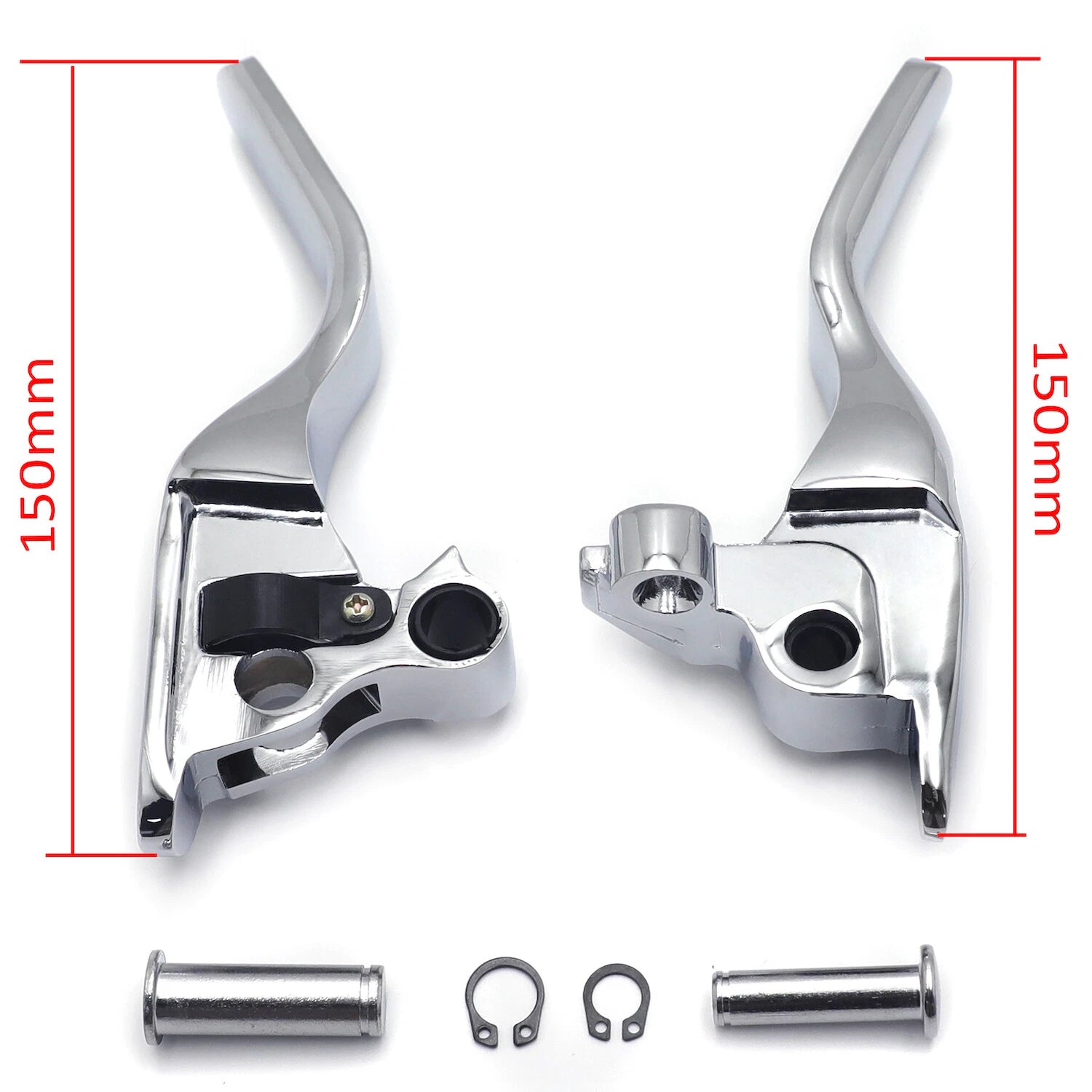 Chrome Smooth Shorty Brake Clutch Levers for Harley Touring Trike (2008–2013)