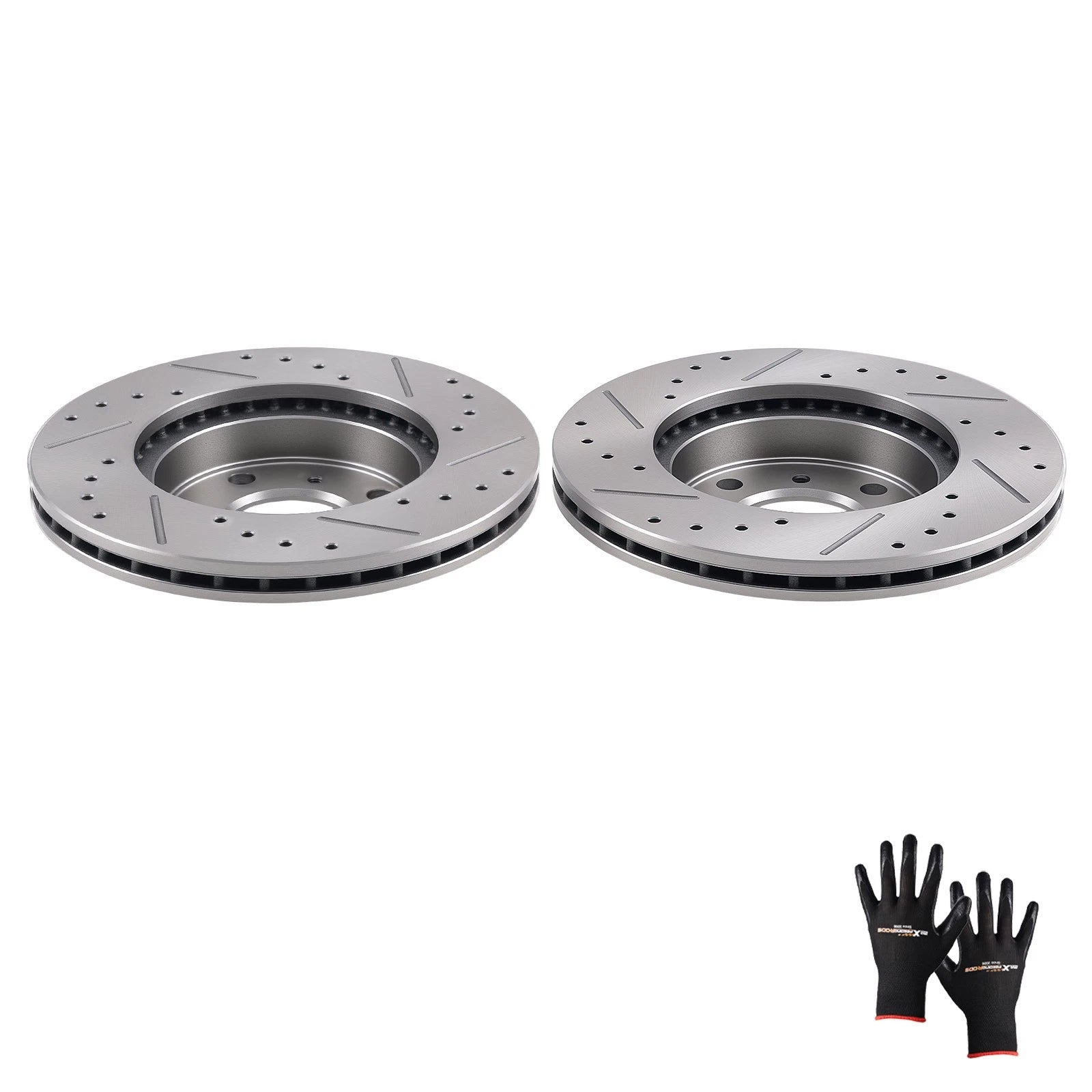 Set of 2 Front Brake Rotors for Honda Civic/CRX/Civic Del Sol (1990–2000)