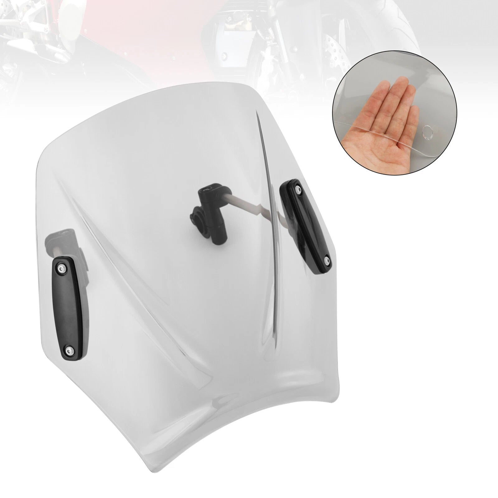 Windshield for Motorcycle with 22mm / 7/8" Handlebar (Universal)