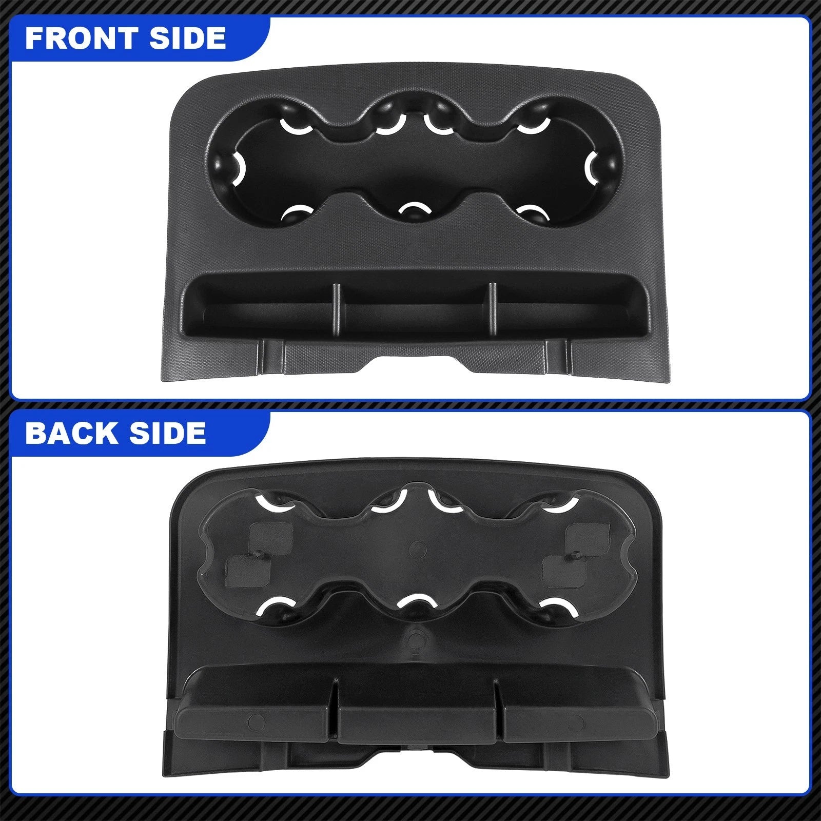 Cup Holder Liner for 2015-2018 Silverado Sierra (Holds 3 Cups)