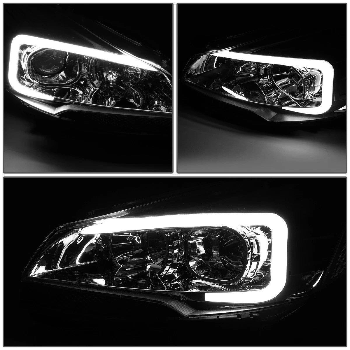 LED DRL Tube Bar Projector Headlight for Ford Escape (2013–2016)