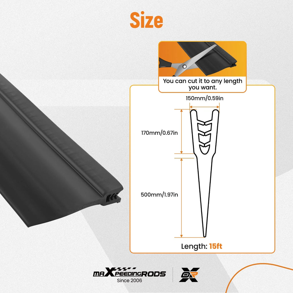 EPDM Rubber Slide Out Seal Clip for RVs (2 3/5 x 1/2)