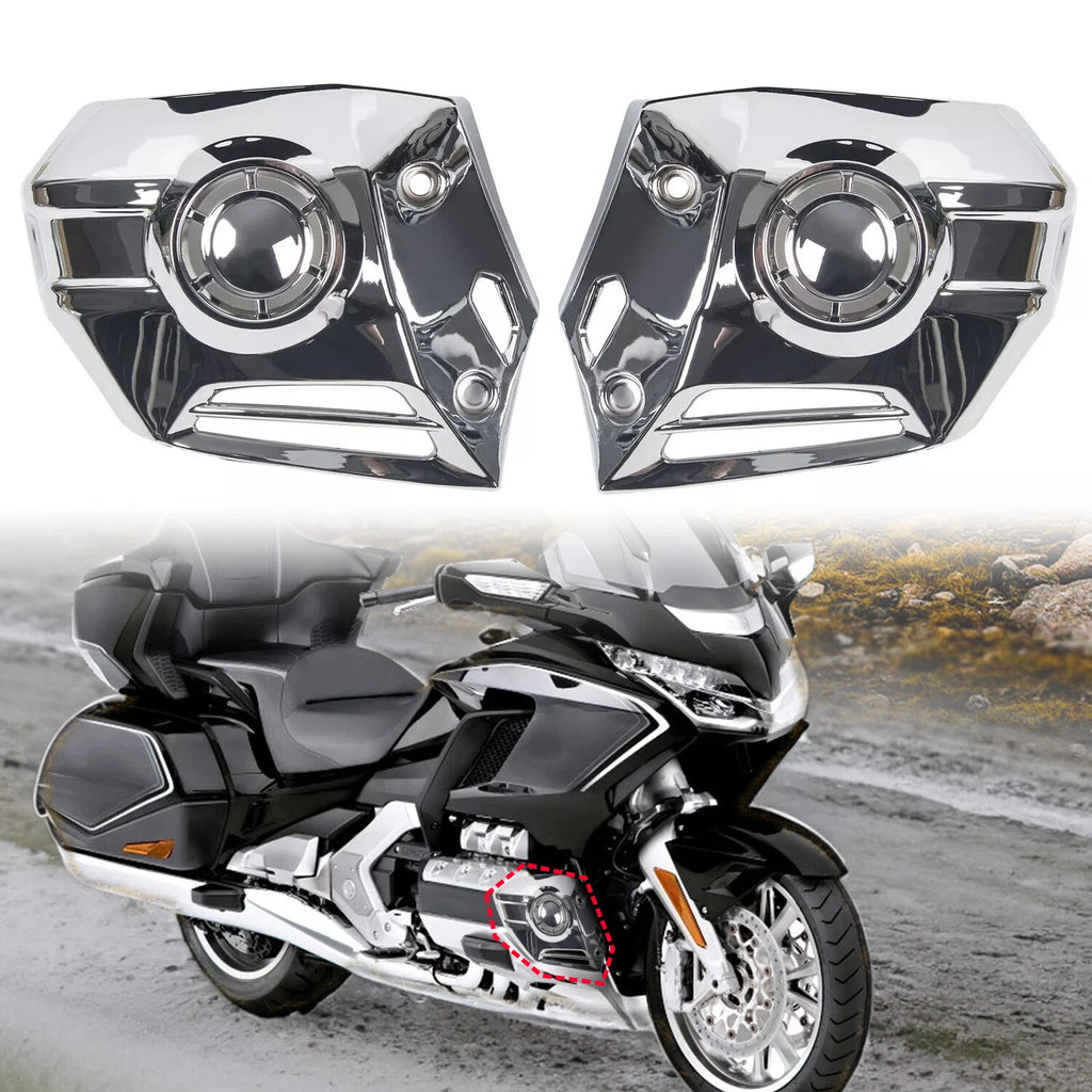Set of 2 Lower Cowl Covers for Honda Goldwing 1800 GL1800 (2018–2020) Chrome