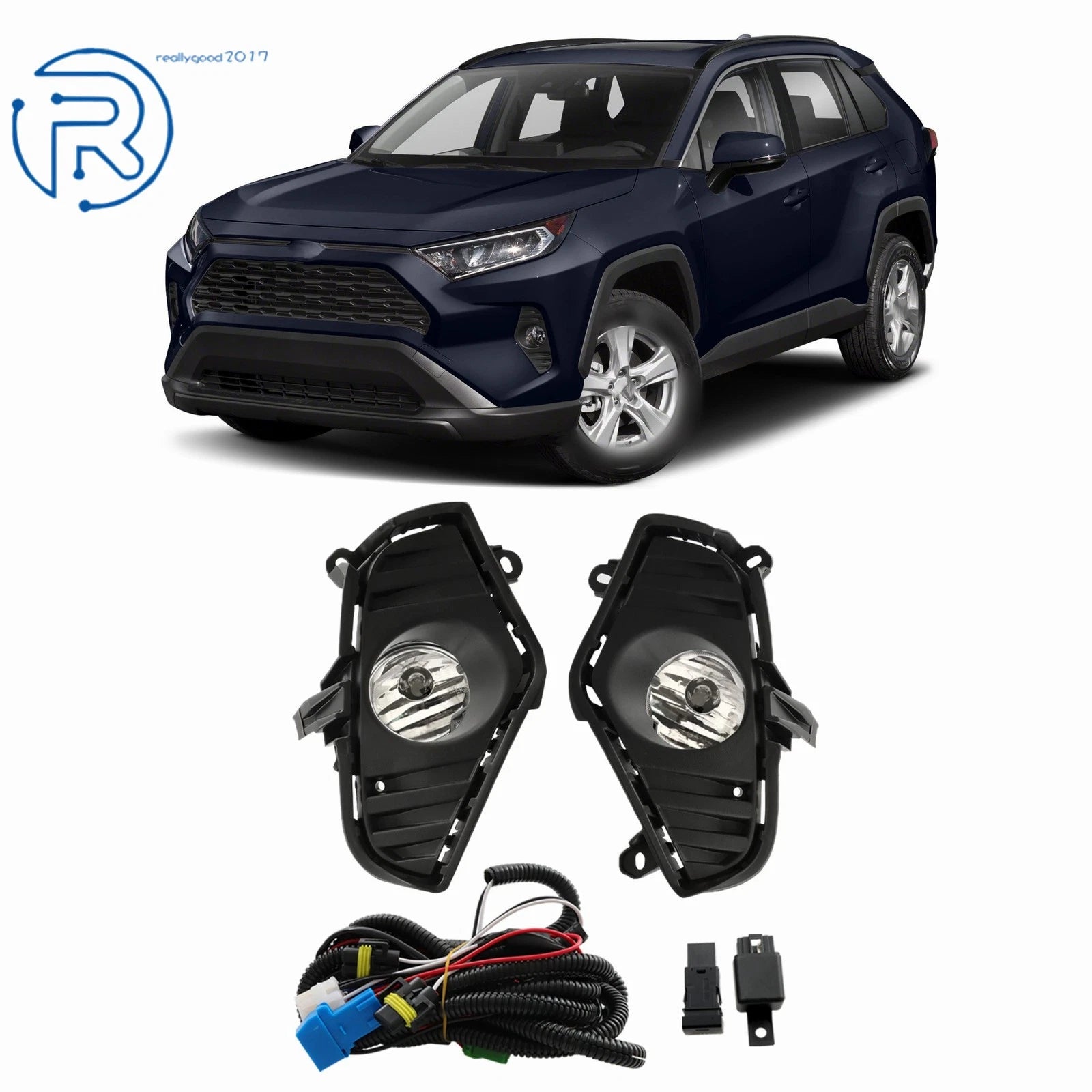 Set of 2 Front Fog Lights for Toyota RAV4 (2019–2021)