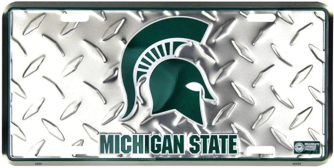 Diamond License Plate for Michigan State Spartans