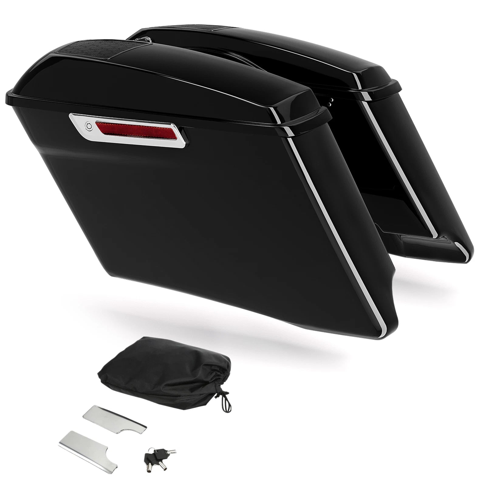 4" Extended Hard Saddlebag Speaker Lids for Harley Electra Road Glide (1993–2013)