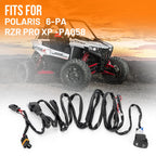 14AWG Blue LED Light Bar Switch Wire Harness for Polaris RZR Ranger (2010–2023)