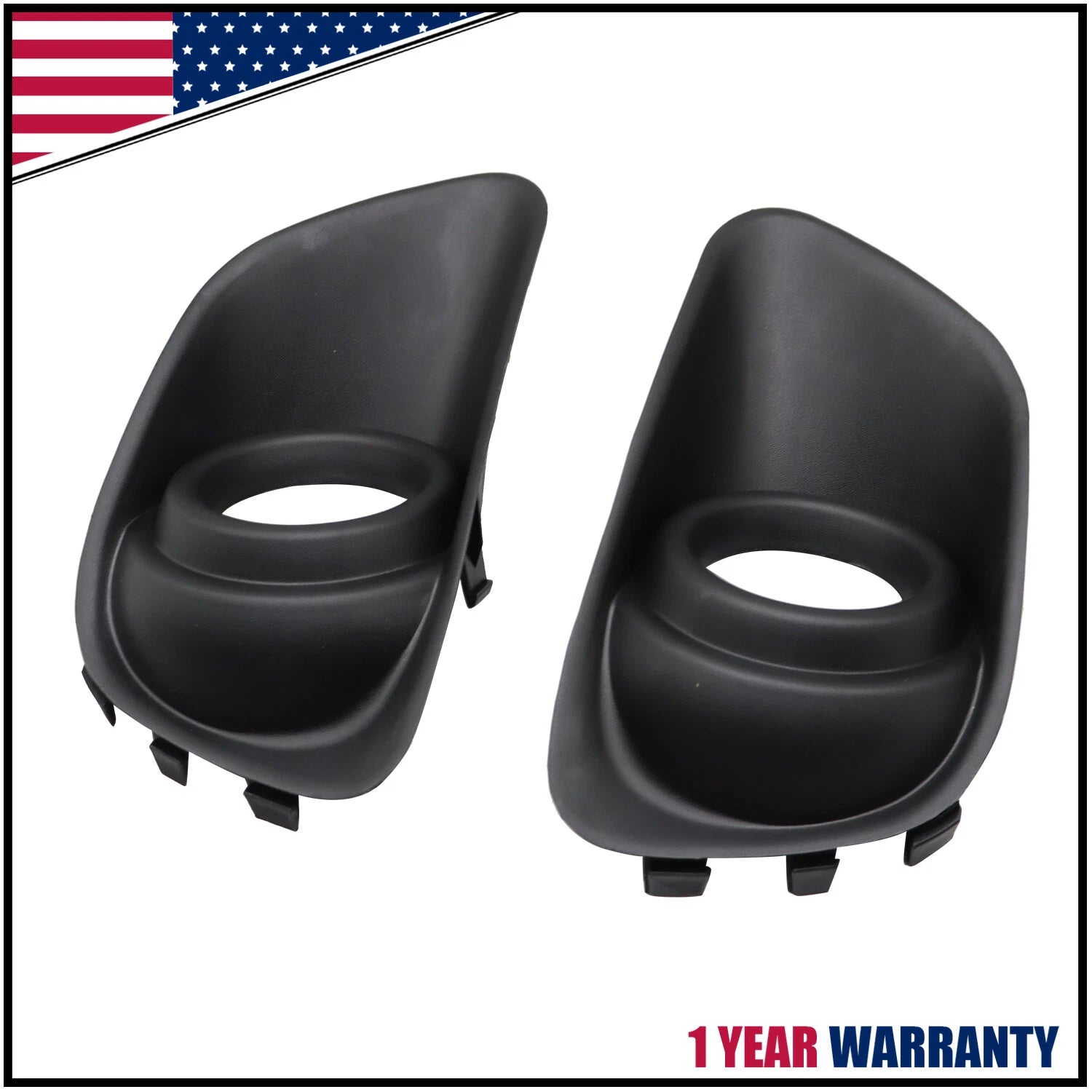 Set of 2 Fog Light Lamp Bezels for Jeep Compass (2011–2017) 68109870AA 68109871AA