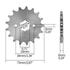 17T Front Sprocket Cog for Pitpro Trail Dirt ATV/Quad (420 Chain, 20mm)