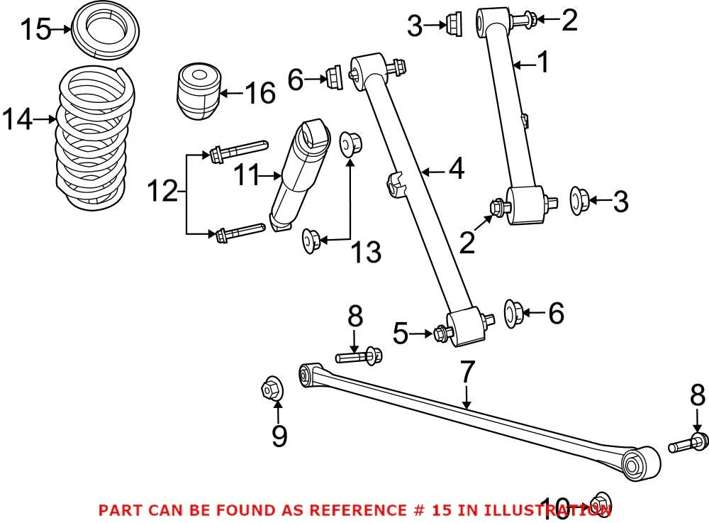 Rear Upper Coil Spring Insulator for Dodge Ram 1500 Classic (2009–2019)