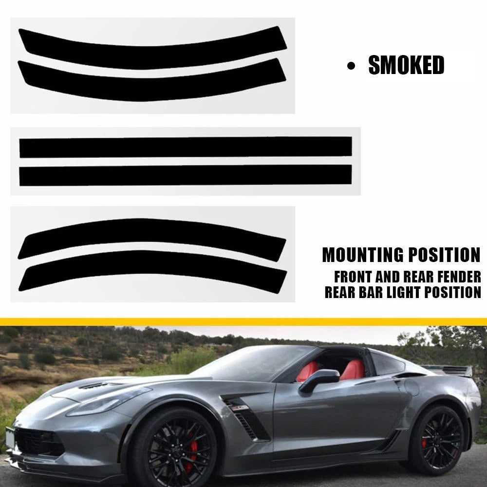 Smoke Side Markers Tint Overlay Vinyl for Chevy Corvette C7 (2014–2019)