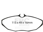 Rear Brake Pad Set for Jaguar S Type (2003–2005) HP888GD