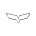 Polished Stainless Steel Waterfall Emblem Ring for 2005-13 Corvette Convertible