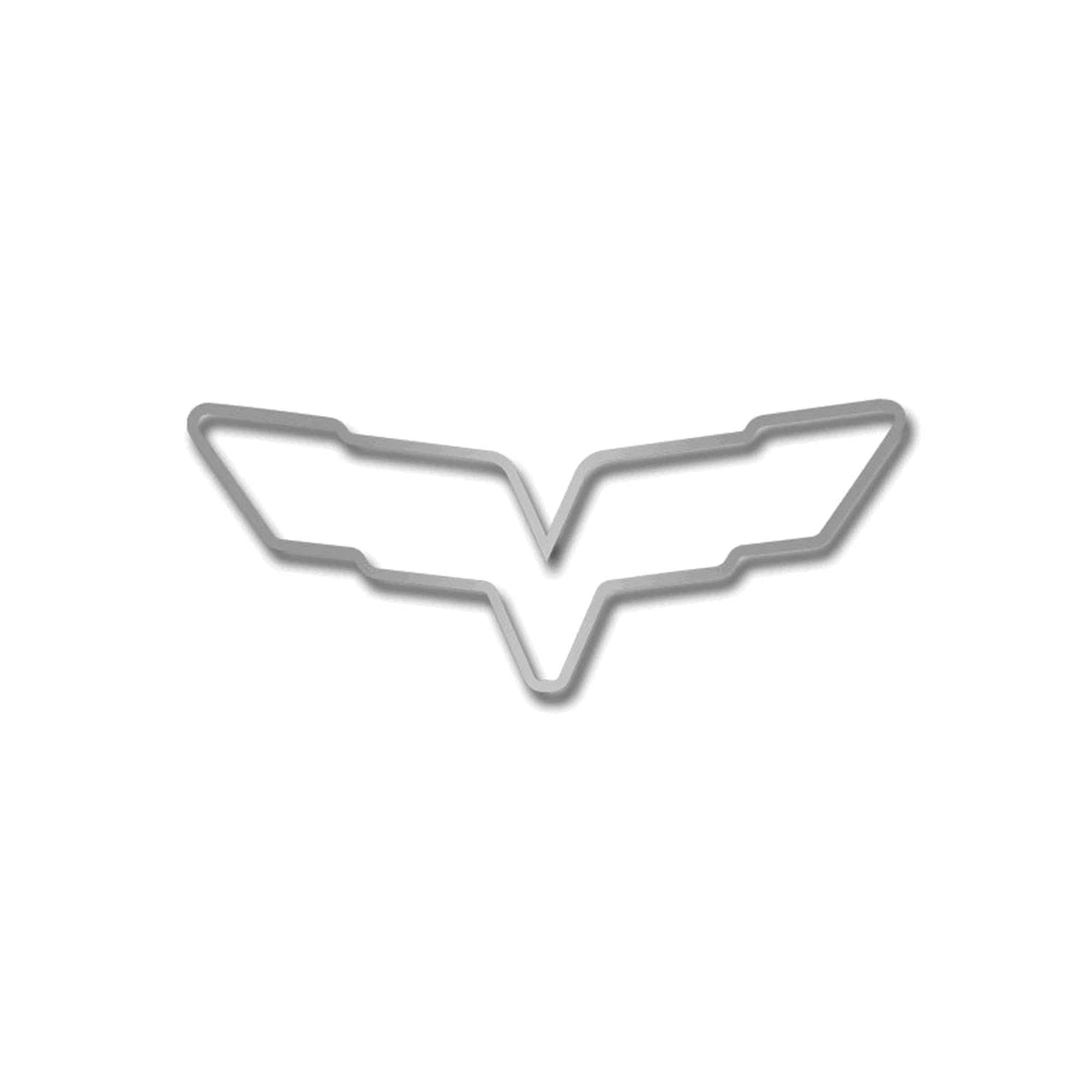 Polished Stainless Steel Waterfall Emblem Ring for 2005-13 Corvette Convertible