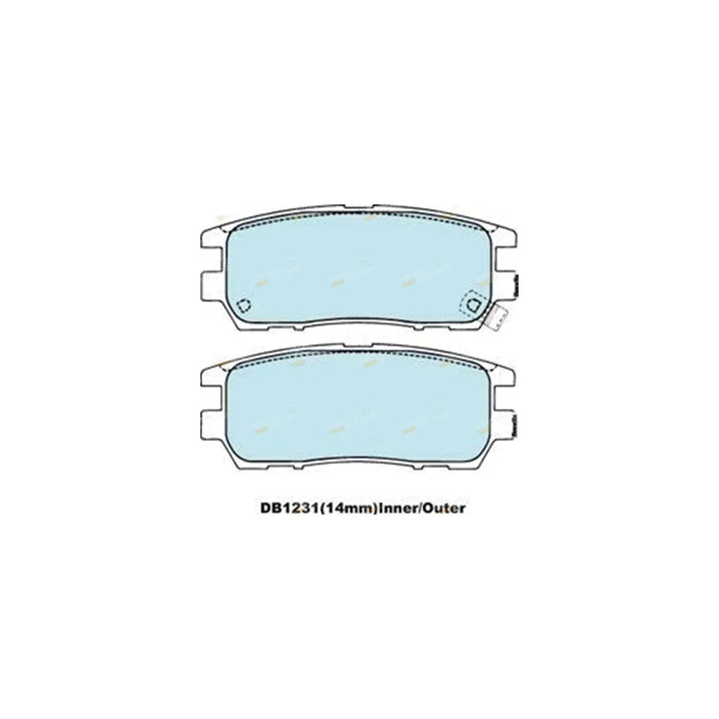 GCT Rear Disc Brake Pad Set 3.5L Mitsubishi Magna TL TW (2003 - 2005)
