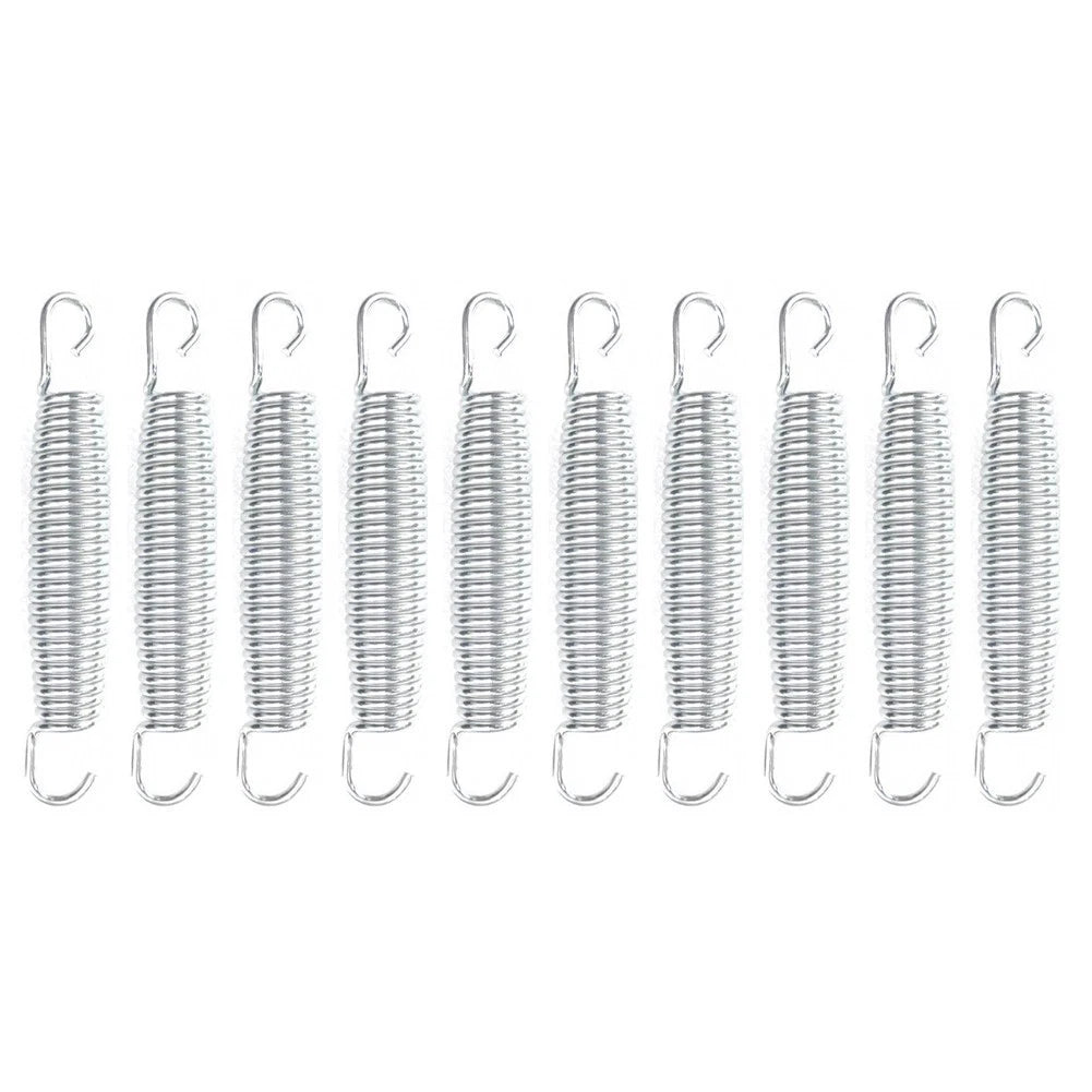 Set of 10 Galvanized Steel Springs for Trampolines