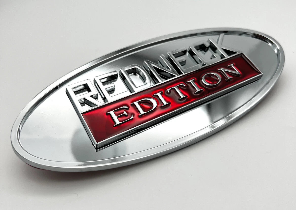Hood Side Fender Emblems Redneck Edition Replacement for Peterbilt Trucks (2017–2024)