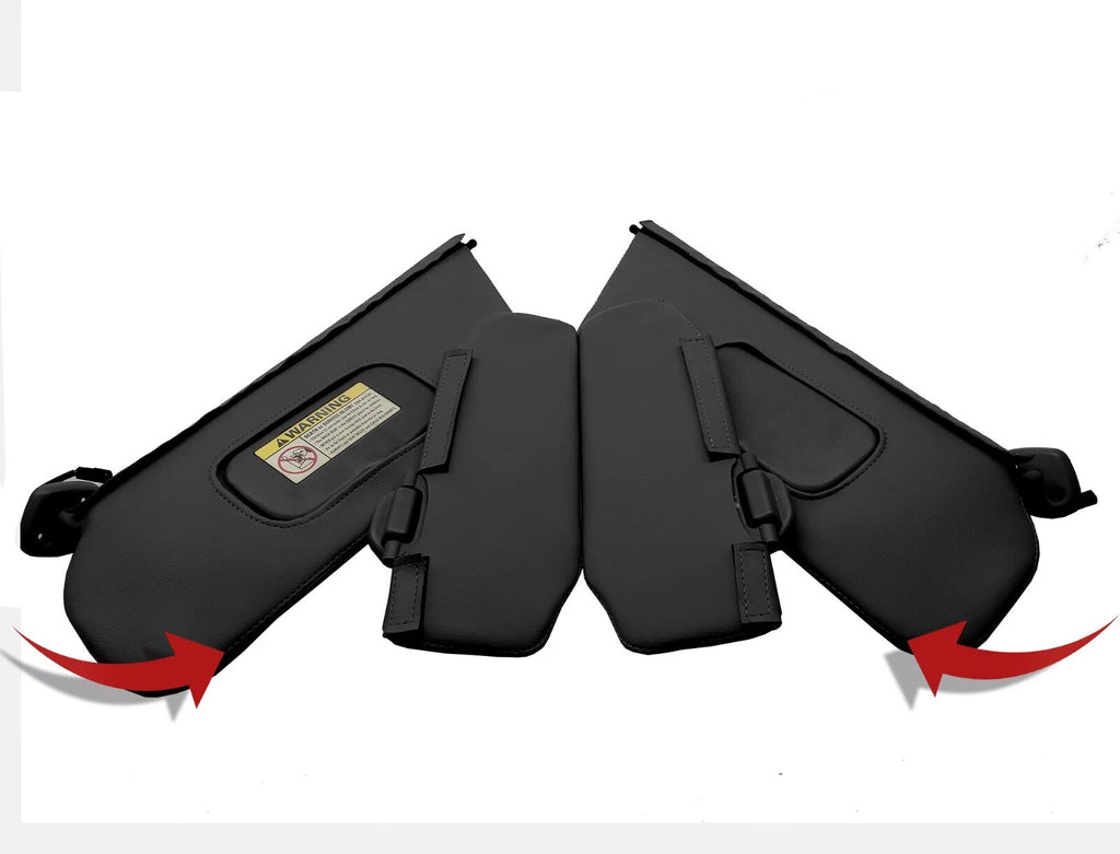 4PC Sunvisors Cover PVC Leather for Ford Excursion (2000–2006)