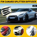 Set of 4 Car Canard Fin Bumper Splitter Diffuser Lips for Universal Fit