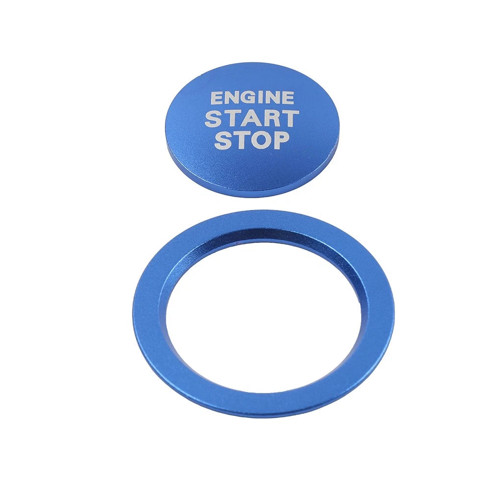 Push Button Cover Ring for Toyota Tacoma, Yaris, Prius, RAV4 (2016–2023) - Blue