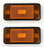 Front Amber LED Side Markers with Low Bezels for Ford Bronco (1970–1977)