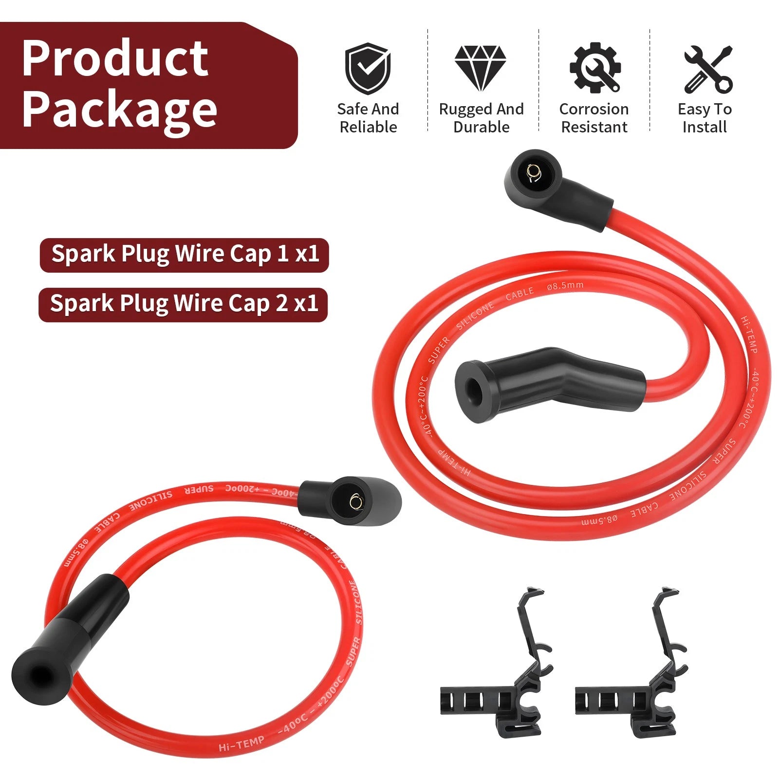Spark Plug Wire for FLTRUSE FLTRSE3 FLTRXSE FLTRXSE2 CVO Road Glide Ultra (2014–2022)