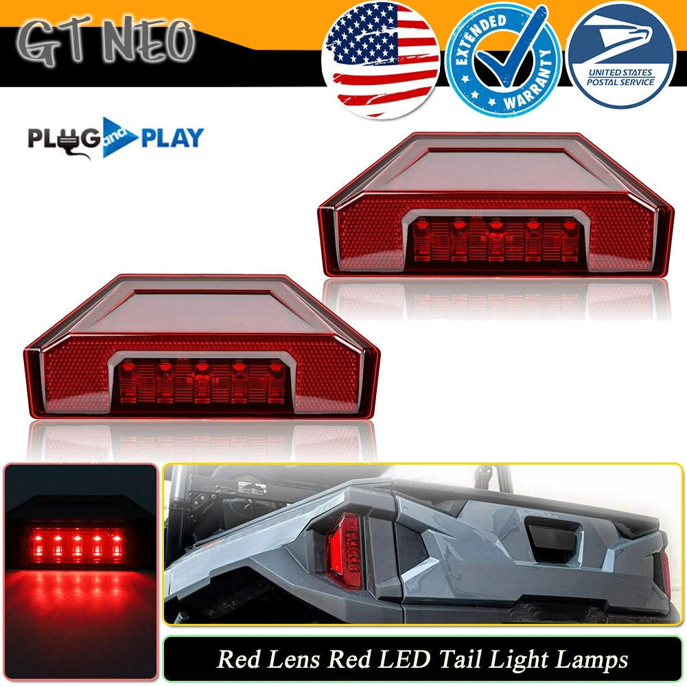 Set of 2 Red LED Tail Lights for Polaris Ranger 900 1000 XP