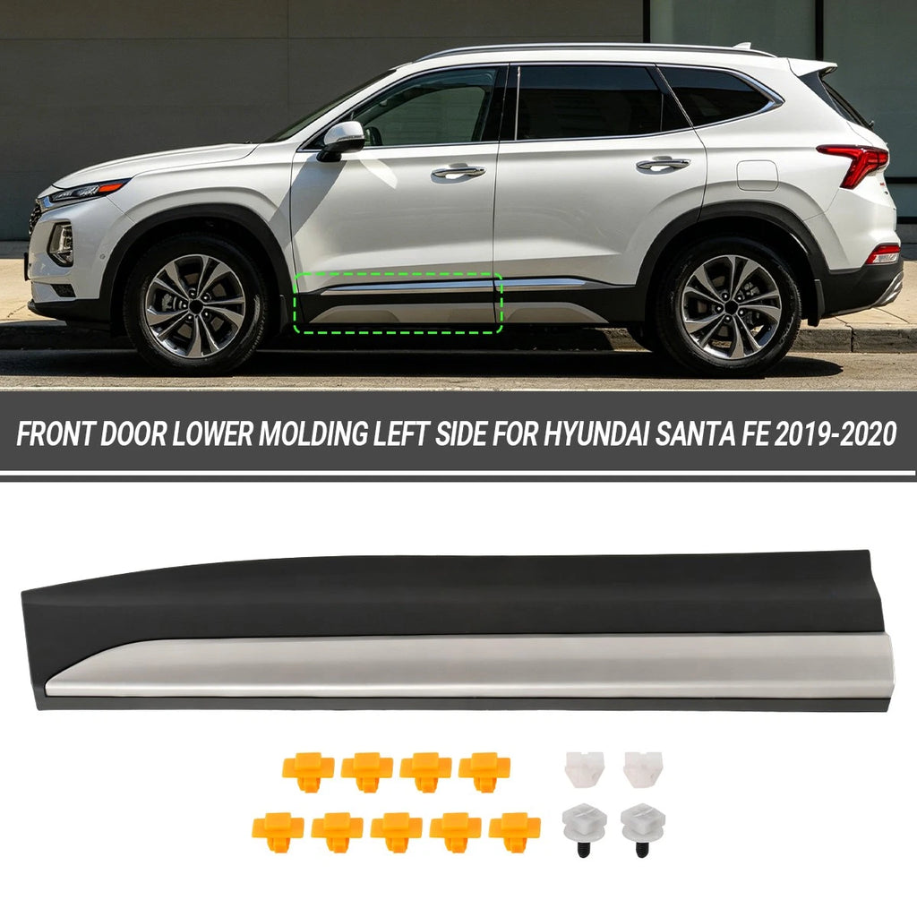 Front Door Lower Molding Left Side for Hyundai Santa Fe (2019–2023) 87721S1200SCR