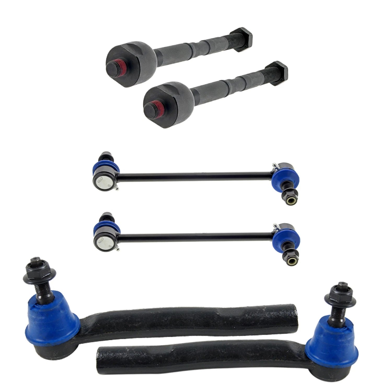 Set of 4 Tie Rod Ends & Sway Bar Links for Toyota Highlander
