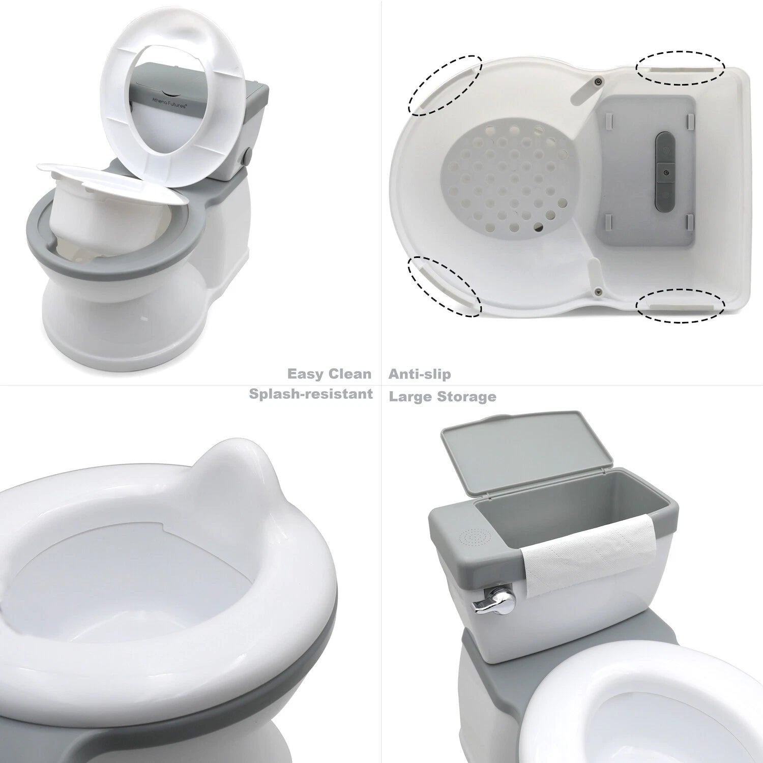 Toddler Potty Training Toilet for Baby Chair Seat (Gray)