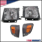 Black Headlights & Corner Lights for Toyota Tacoma 4WD (1998–2000)