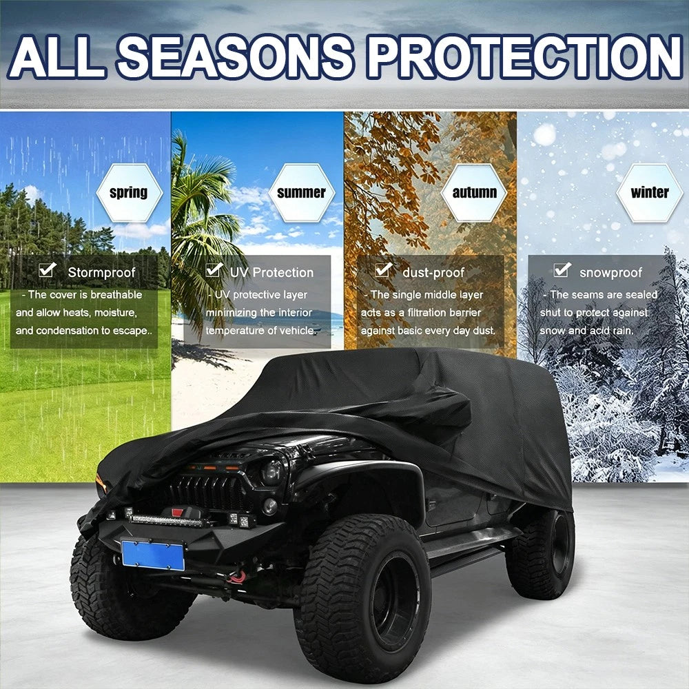 Custom Car Cover for Jeep Wrangler JK JL (2007–2023) Waterproof All Weather