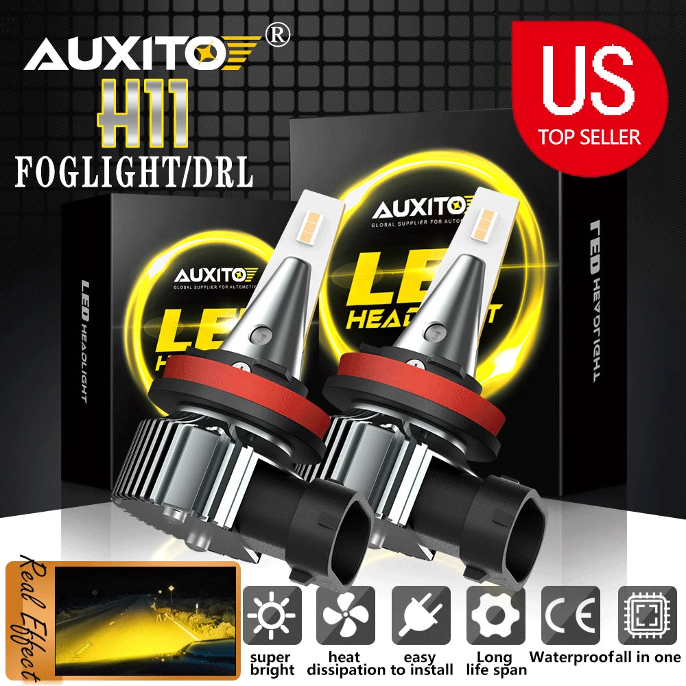 2X LED Fog Light Bulbs for H11 H16 H8 (Compatible with Various Models)