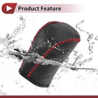 1Pc Gear Shift Knob Cover for Subaru Forester (2006–2012) Black Red Faux Leather