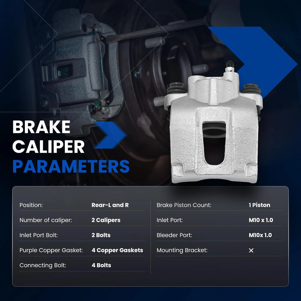 Rear Disc Brake Calipers for Nissan Titan Armada Pathfinder (2004-2015)
