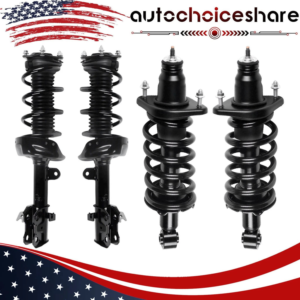 Set of 4 Shock Struts with Coil Springs for Honda CR-V (2007–2011)