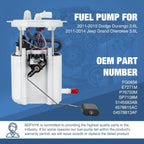 Fuel Pump Assembly for Dodge Durango Jeep Grand Cherokee V6 3.6L (2011–2014)