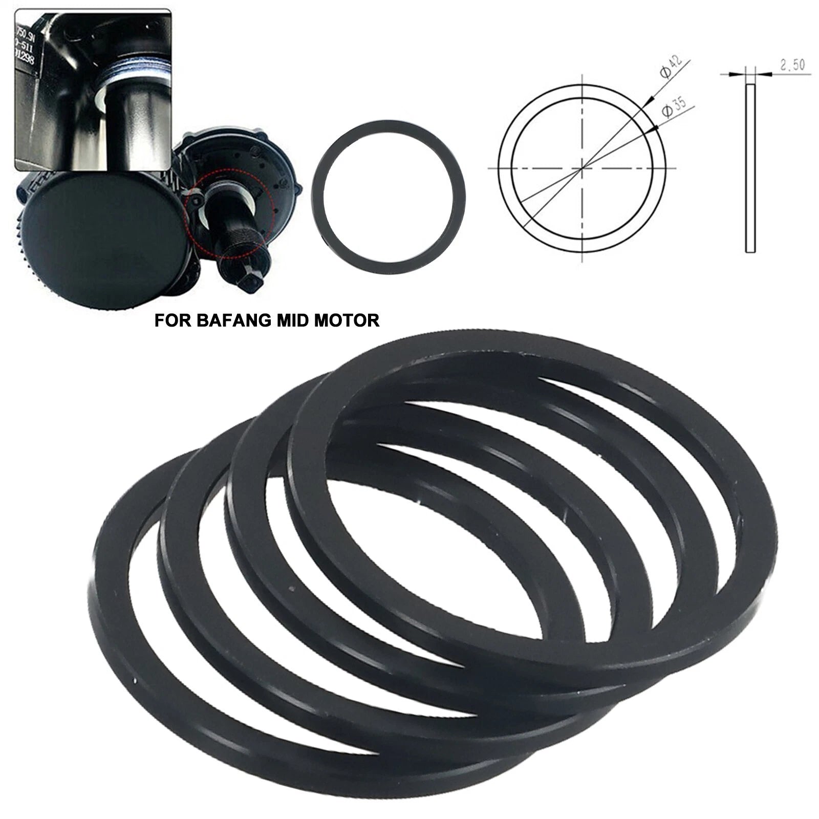 Gasket for Tongsheng TSDZ2/Bafang BBS01/BBSHD (Motor-Kit Spacer)