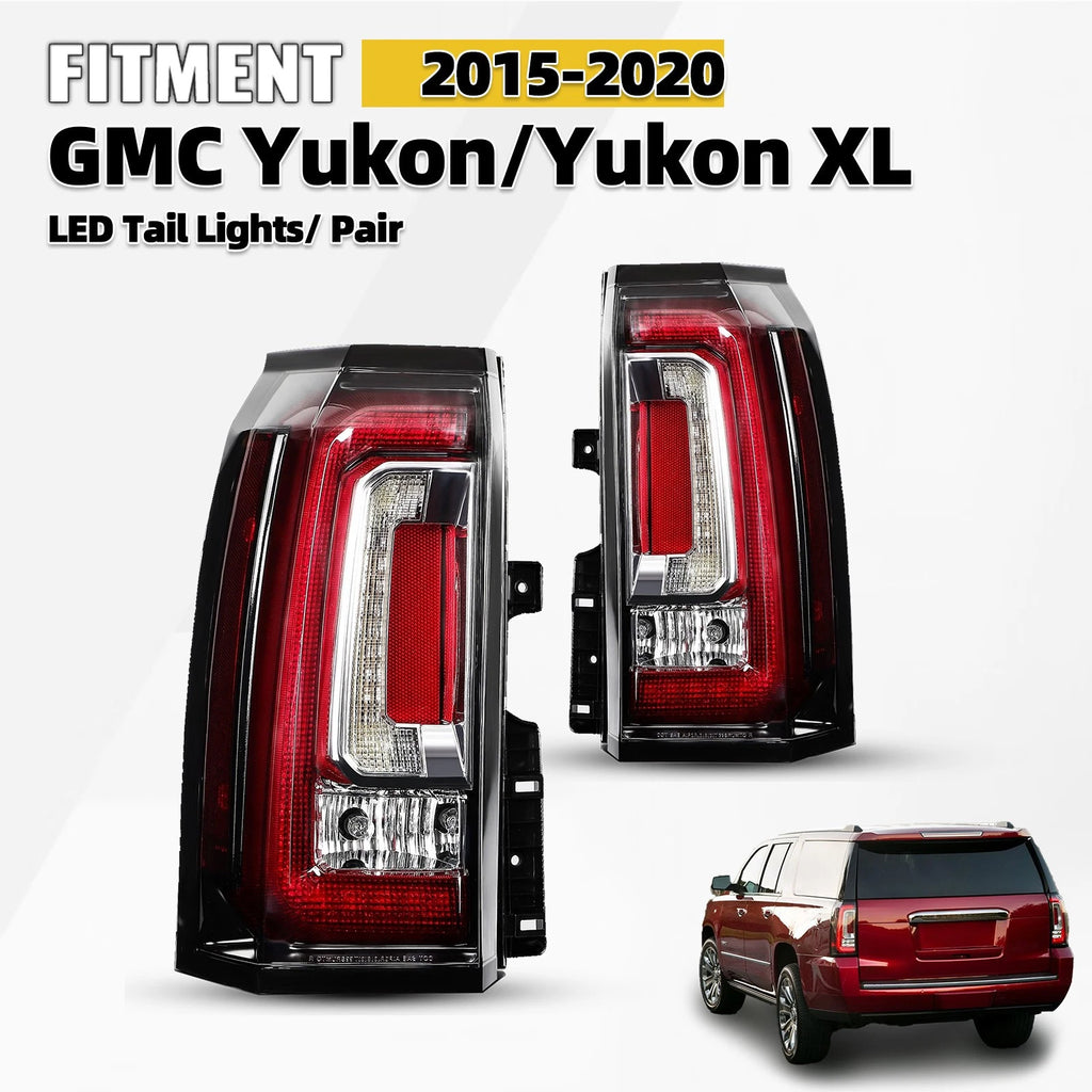 LED Tail Lights Assembly Pair for GMC Yukon/Yukon XL (2015–2020)